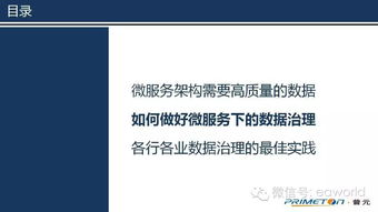 微服务架构下的数据治理 构建高效可靠的数据处理服务